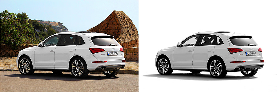 white Audi SUV collage thumbnail