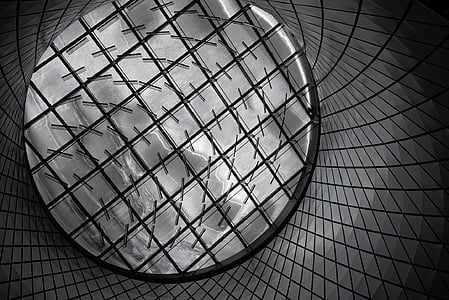 grayscale photo of glass ceiling thumbnail