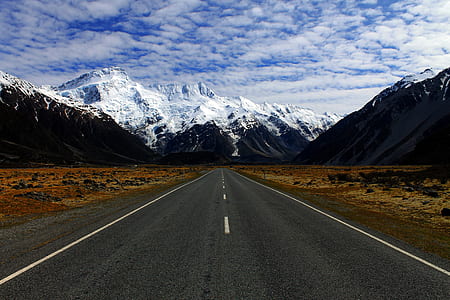 cold, snow, road, landscape thumbnail