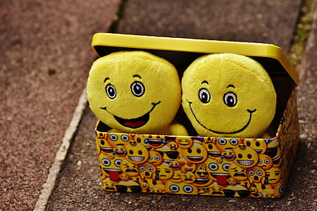 two yellow smiley toys thumbnail