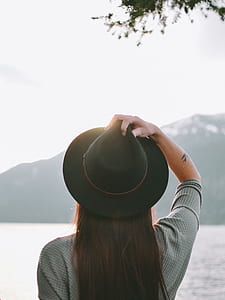 woman, mountain, view, portrait thumbnail