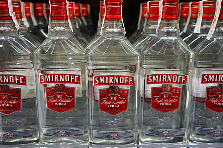 red Smirnoff bottle lot thumbnail
