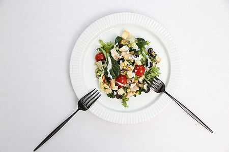 vegetable dish in white ceramic plate thumbnail