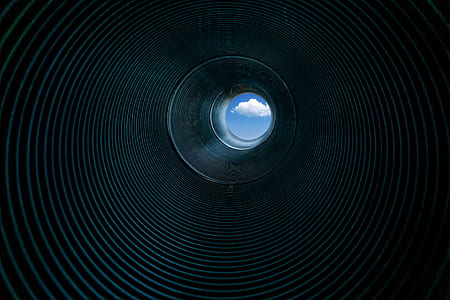 white clouds view from inside pipe thumbnail