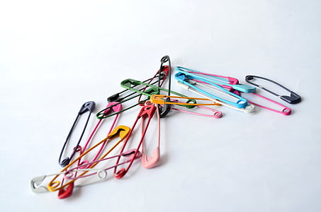 assorted-color safety pin lot thumbnail