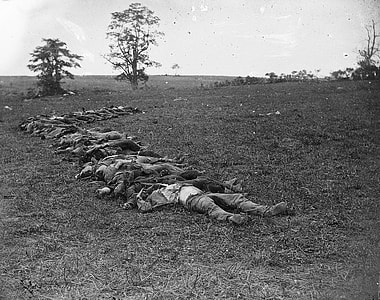 Confederate Dead Gathered for Burial at Antietam Battlefield, Maryland thumbnail