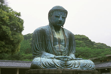 blue Buddha concrete statue thumbnail