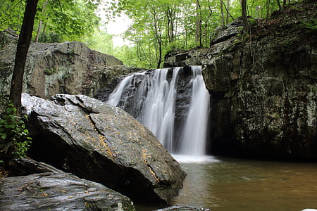 waterfalls between gray stone thumbnail