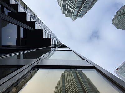 worms eye view of glass buidling thumbnail