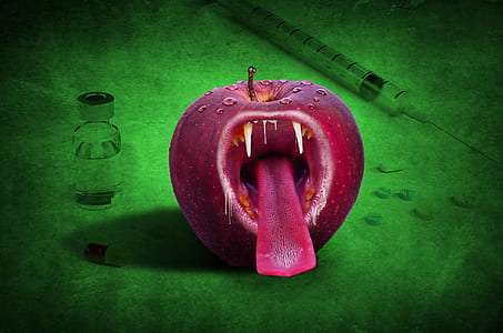 red apple with tongue artwork thumbnail