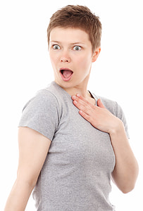 woman in gray shirt making shock reaction thumbnail