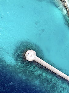 aerial photography of gray boat dock thumbnail
