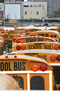 yellow School bus lot thumbnail
