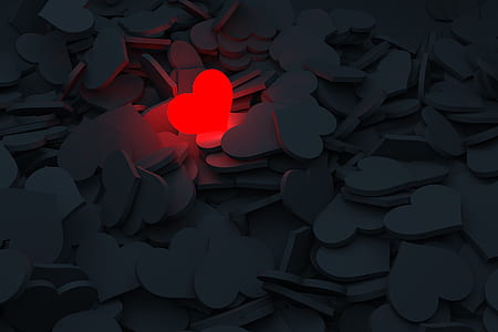 heart-shaped white and red decors thumbnail