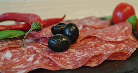 three black peas on bacon thumbnail
