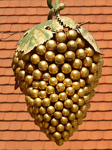 closeup photo of gold-colore fruit pendant decor thumbnail