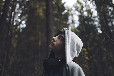 man wearing hoodie and headphones thumbnail