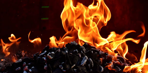 charcoal on fire thumbnail