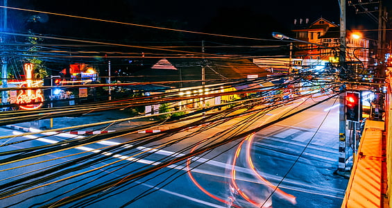 time lapse photo of concrete road with vehicles thumbnail