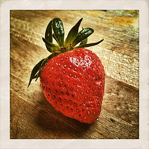 red strawberry illustration with white frame thumbnail