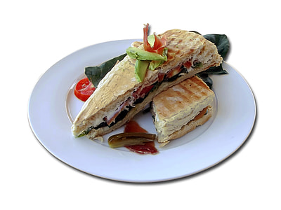 plate of sliced sandwich thumbnail