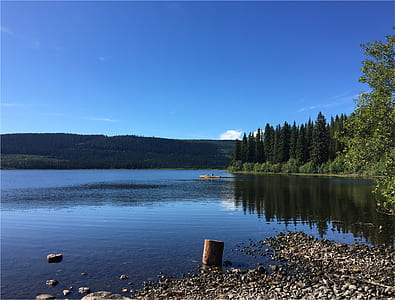 stone near calm body of water thumbnail