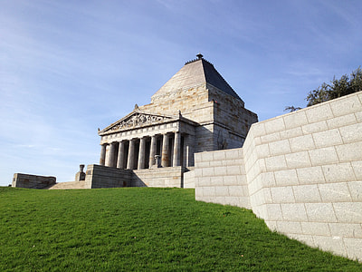 Stone Shrine and Wall in Melbourne, Australia thumbnail