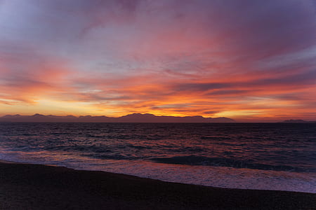 sea, dawn, landscape, nature thumbnail