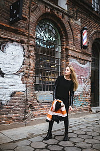 Portrait of young woman on the street thumbnail