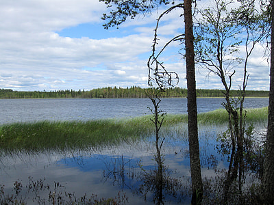 The lake Loukkolampi landscape in Puolanka, Finland thumbnail