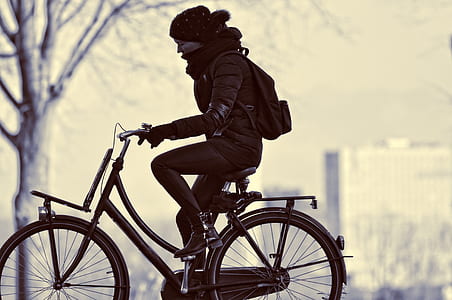 person riding on cruiser bike thumbnail
