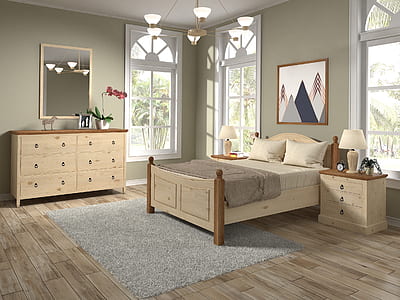 beige dresser beside window thumbnail