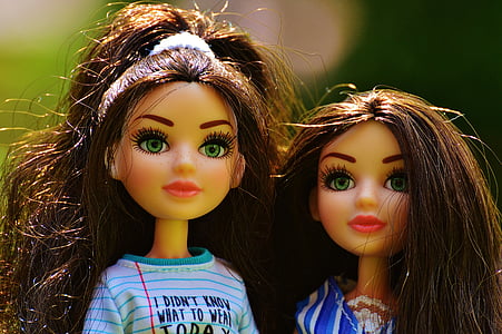 two brown haired barbie dolls thumbnail