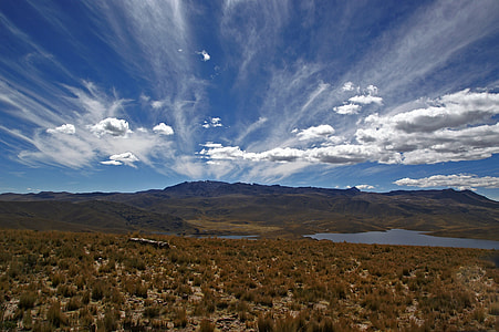 Andes landscapes with mountains, sky, and clouds in Peru thumbnail