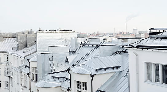 top view photography white concrete building thumbnail
