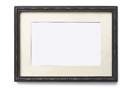 black photo frame on white surface thumbnail
