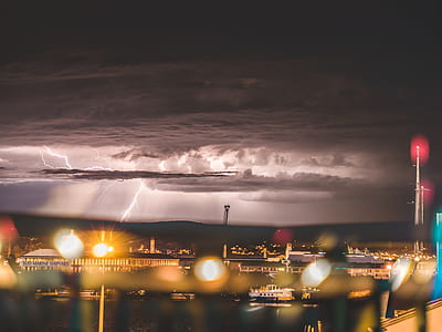 web lightning during nighttime thumbnail