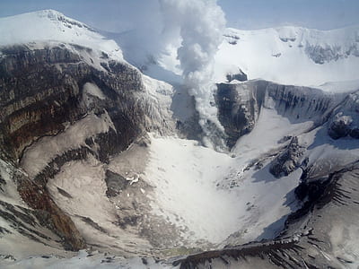 aerial photography of brown mountain thumbnail