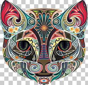 Cat T-shirt Iron-on, color animal, multicolored cat arts PNG clipart