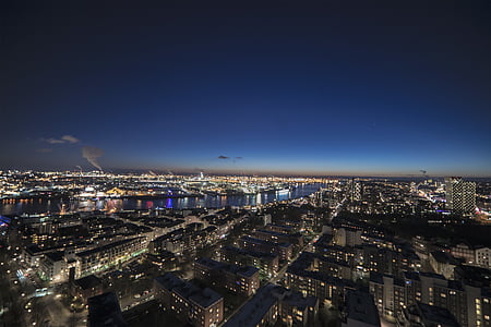 lighted city at night thumbnail