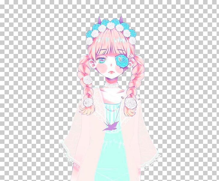 Galaxy Pastel Anime Girl Aesthetic