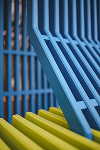Colourful wooden construction on the sand thumbnail