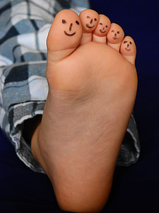 close-up photo of human foot thumbnail