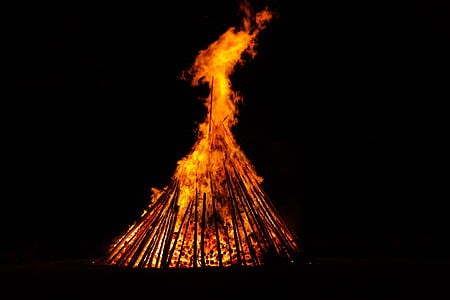 bonfire at night time thumbnail