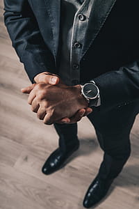 Mens Grey & Black Suit Photo thumbnail