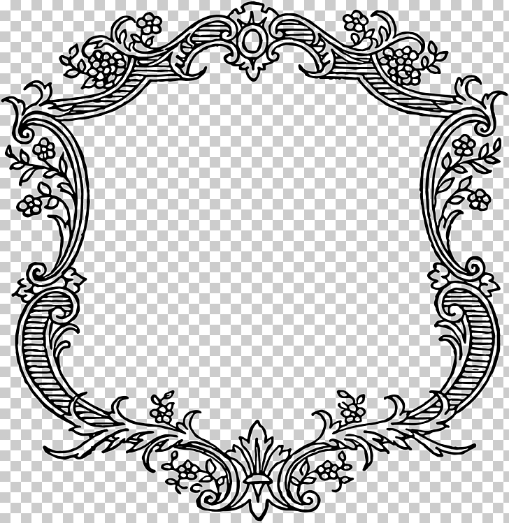 Frame Vintage Clothing Decorative Border Black Floral Frame