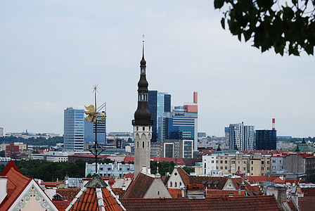 black and gray tower building under white clouds and blue sky thumbnail