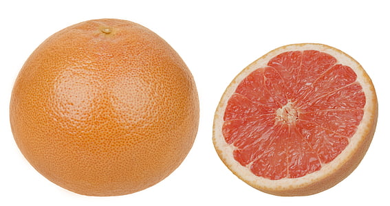 grapefruit on white background thumbnail