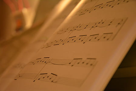 music, book, paper, close-up thumbnail