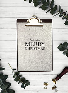Merry Christmas Text on White Wooden Wall thumbnail